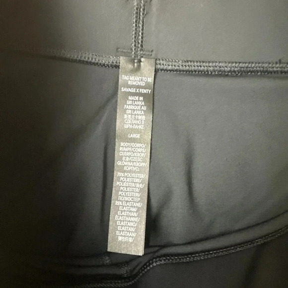 SAVAGE X FENTY Band-It High-Waist Bike Short Black Caviar/Oil Slick SZ L New - Picture 10 of 16